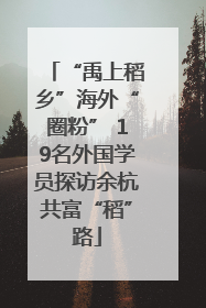 “禹上稻乡”海外“圈粉” 19名外国学员探访余杭共富“稻”路