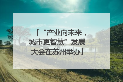 “产业向未来，城市更智慧”发展大会在苏州举办