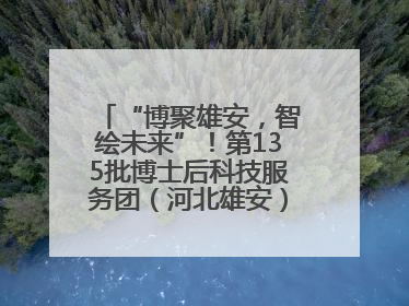 “博聚雄安，智绘未来”！第135批博士后科技服务团（河北雄安）活动成功举办