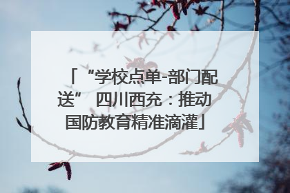 “学校点单-部门配送” 四川西充：推动国防教育精准滴灌
