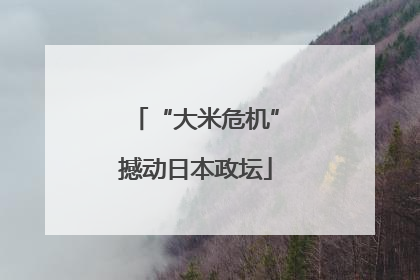 “大米危机”撼动日本政坛