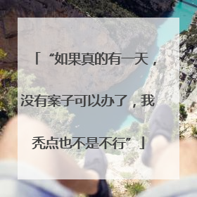 “如果真的有一天，没有案子可以办了，我秃点也不是不行”