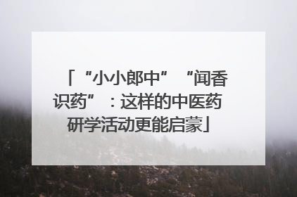 “小小郎中”“闻香识药”：这样的中医药研学活动更能启蒙