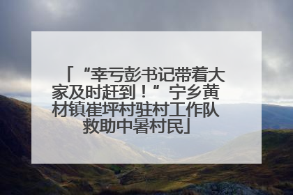 “幸亏彭书记带着大家及时赶到！”宁乡黄材镇崔坪村驻村工作队救助中暑村民
