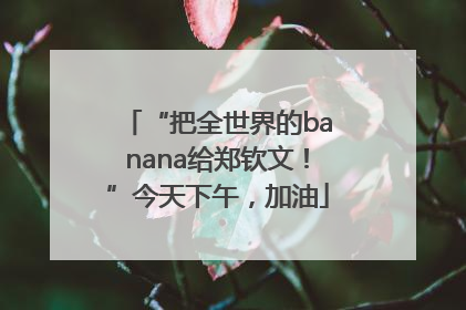 “把全世界的banana给郑钦文！”今天下午，加油