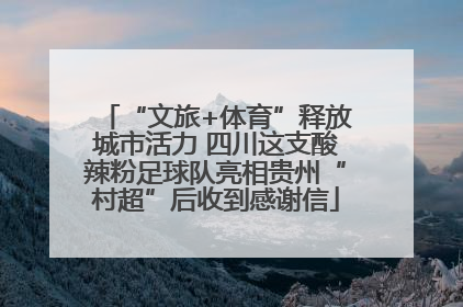 “文旅+体育”释放城市活力 四川这支酸辣粉足球队亮相贵州“村超”后收到感谢信