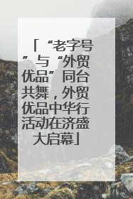 “老字号”与“外贸优品”同台共舞，外贸优品中华行活动在济盛大启幕