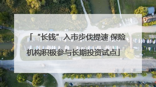 “长钱”入市步伐提速 保险机构积极参与长期投资试点