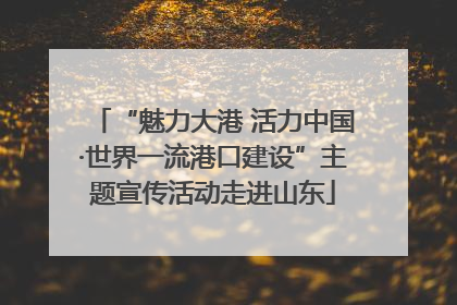 “魅力大港 活力中国·世界一流港口建设”主题宣传活动走进山东