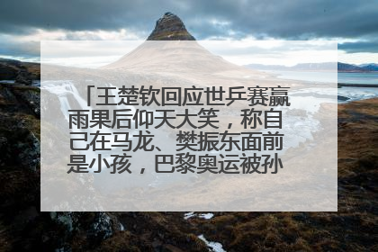 王楚钦回应世乒赛赢雨果后仰天大笑，称自己在马龙、樊振东面前是小孩，巴黎奥运被孙颖莎带着打