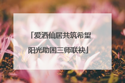 爱洒仙居共筑希望 阳光助困三师联袂