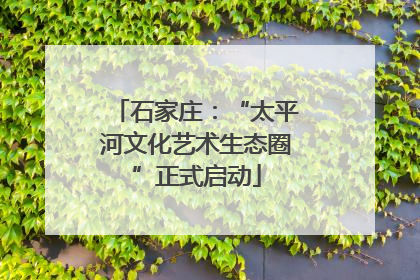 石家庄：“太平河文化艺术生态圈”正式启动
