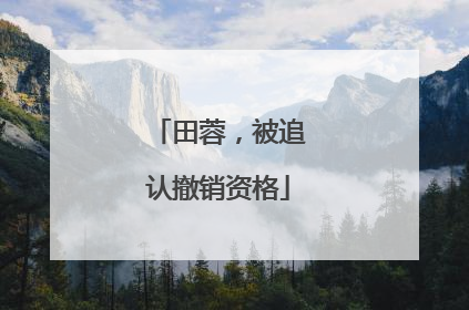 田蓉，被追认撤销资格