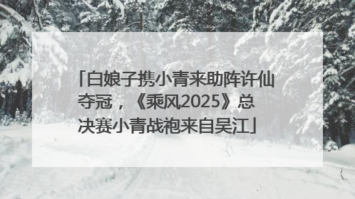 白娘子携小青来助阵许仙夺冠，《乘风2025》总决赛小青战袍来自吴江