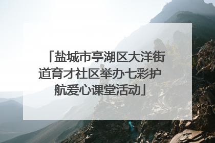 盐城市亭湖区大洋街道育才社区举办七彩护航爱心课堂活动