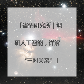 省情研究所｜调研人工智能，详解“三对关系”