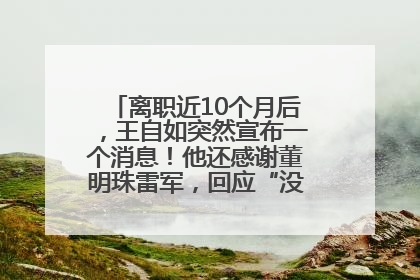 离职近10个月后，王自如突然宣布一个消息！他还感谢董明珠雷军，回应“没看过格力工资条”：真的不那么重要！