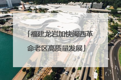 福建龙岩加快闽西革命老区高质量发展