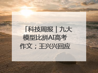 科技周报｜九大模型比拼AI高考作文；王兴兴回应机器人比赛价值