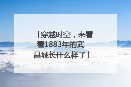 穿越时空，来看看1883年的武昌城长什么样子