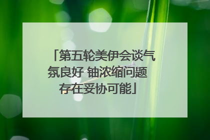 第五轮美伊会谈气氛良好 铀浓缩问题存在妥协可能