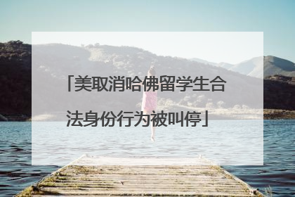 美取消哈佛留学生合法身份行为被叫停