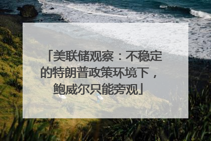 美联储观察：不稳定的特朗普政策环境下，鲍威尔只能旁观