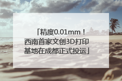 精度0.01mm！西南首家文创3D打印基地在成都正式投运