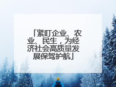 紧盯企业、农业、民生，为经济社会高质量发展保驾护航