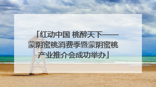红动中国 桃醉天下——蒙阴蜜桃消费季暨蒙阴蜜桃产业推介会成功举办