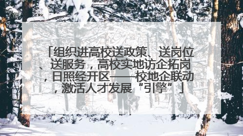 组织进高校送政策、送岗位、送服务，高校实地访企拓岗，日照经开区——校地企联动，激活人才发展“引擎”