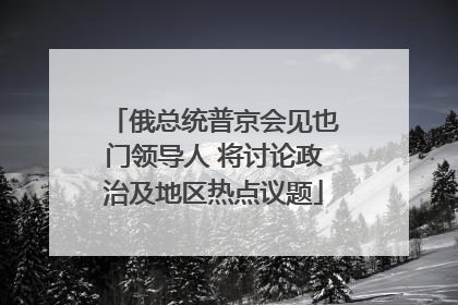 俄总统普京会见也门领导人 将讨论政治及地区热点议题