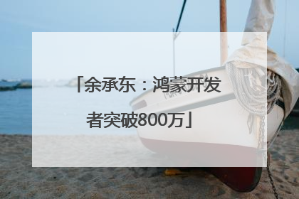 余承东：鸿蒙开发者突破800万