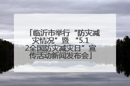 临沂市举行“防灾减灾情况”暨 “5.12全国防灾减灾日”宣传活动新闻发布会