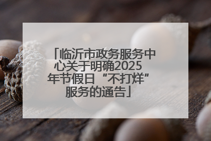 临沂市政务服务中心关于明确2025年节假日“不打烊”服务的通告