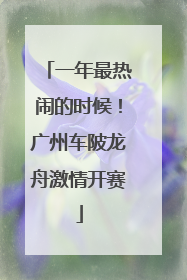一年最热闹的时候！广州车陂龙舟激情开赛