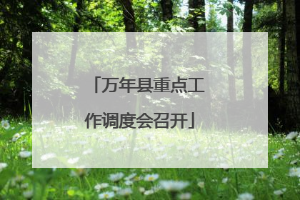 万年县重点工作调度会召开