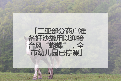 三亚部分商户准备好沙袋用以迎接台风“蝴蝶”，全市幼儿园已停课