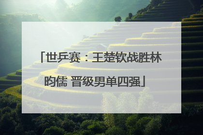 世乒赛：王楚钦战胜林昀儒 晋级男单四强