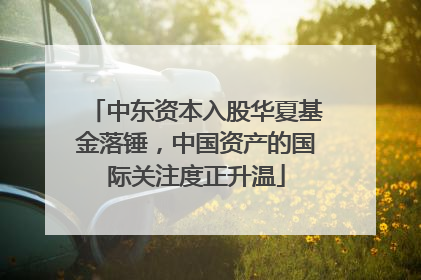 中东资本入股华夏基金落锤，中国资产的国际关注度正升温