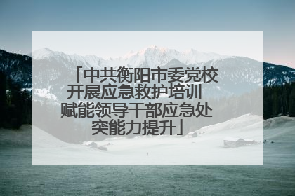 中共衡阳市委党校开展应急救护培训 赋能领导干部应急处突能力提升