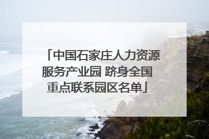 中国石家庄人力资源服务产业园 跻身全国重点联系园区名单