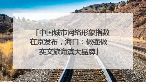 中国城市网络形象指数在京发布，海口：做强做实文旅海滨大品牌