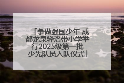 争做强国少年 成都龙泉驿洛带小学举行2025级第一批少先队员入队仪式