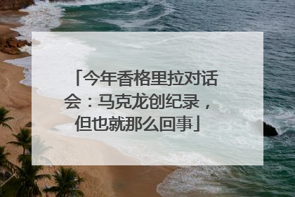 今年香格里拉对话会：马克龙创纪录，但也就那么回事