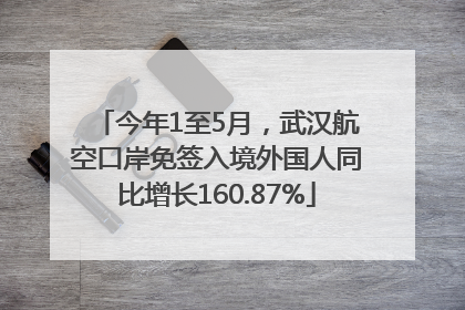 今年1至5月，武汉航空口岸免签入境外国人同比增长160.87%