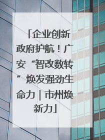 企业创新 政府护航！广安“智改数转”焕发强劲生命力｜市州焕新力