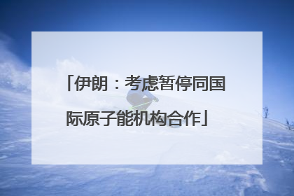 伊朗：考虑暂停同国际原子能机构合作