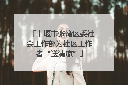 十堰市张湾区委社会工作部为社区工作者“送清凉”