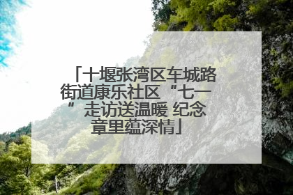 十堰张湾区车城路街道康乐社区“七一”走访送温暖 纪念章里蕴深情
